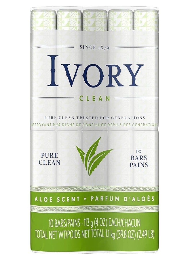 Ivory Bar Soap, Bath Size, Aloe 10 ea (Pack of 4) - Image 1
